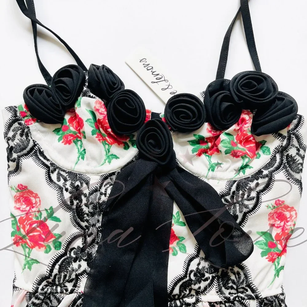 FOR LOVE & LEMONS Daje Bustier Crop Top NWT - Picture 5 of 10